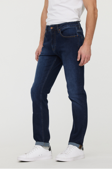 Straight jeans M LC122ZP F  D191 ZI - DARK BLUE BRUSHED