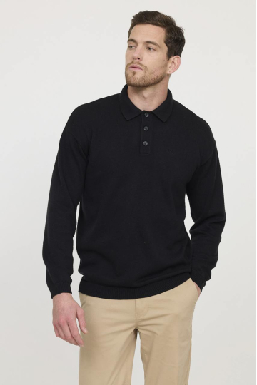 Sweaters M COMAN ML W493 BL. 100 - BLACK