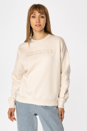 lee cooper printed fleece sweater ladies