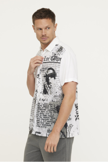 Shirts M DINO MC S469 BL. 014 - BLANC