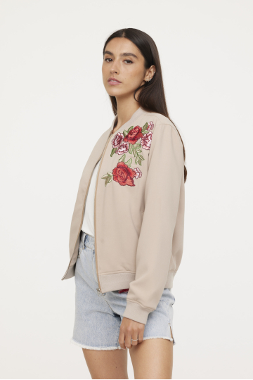 Jackets W FLOWERS S467 521 - ARGILE BEIGE
