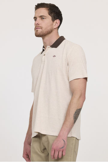 Polo M BAILLIS MC S614 523 - BEIGE CHINE