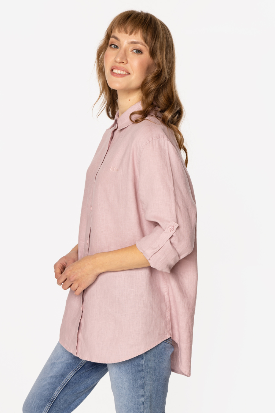 Shirts D LINA 2020 PEACH WH ROSE