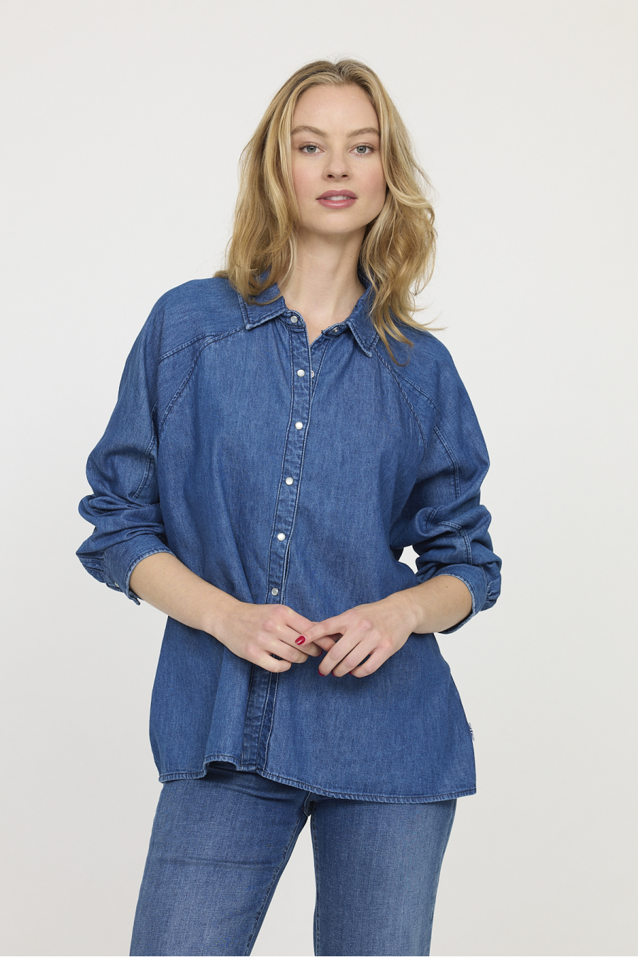 Shirts W DULIA ML D300 VB V2 - VINTAGE BLUE Shirts W DULIA ML D300 VB V2 - VINTAGE BLUE
