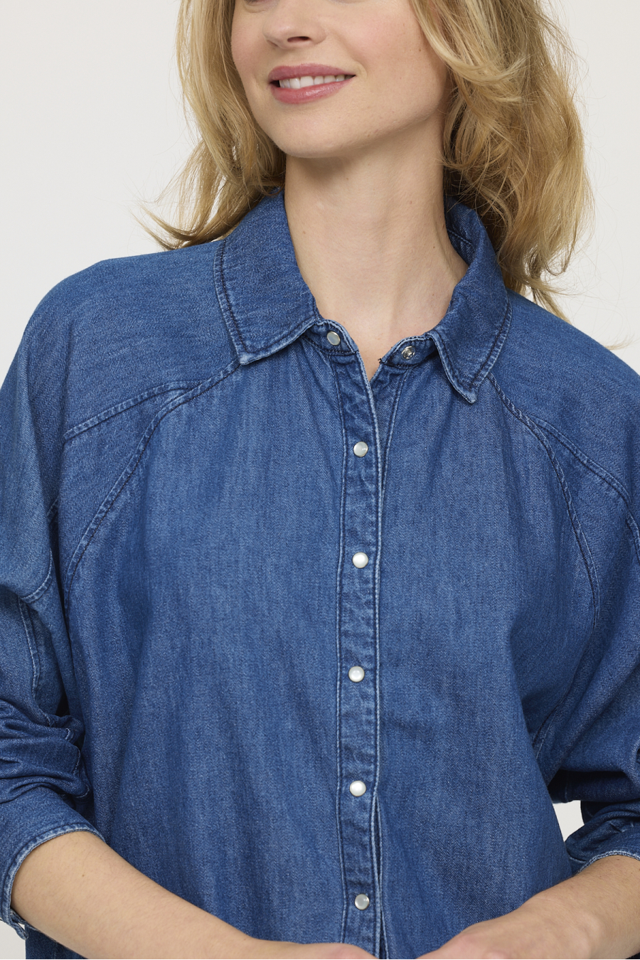 Shirts W DULIA ML D300 VB V2 - VINTAGE BLUE Shirts W DULIA ML D300 VB V2 - VINTAGE BLUE