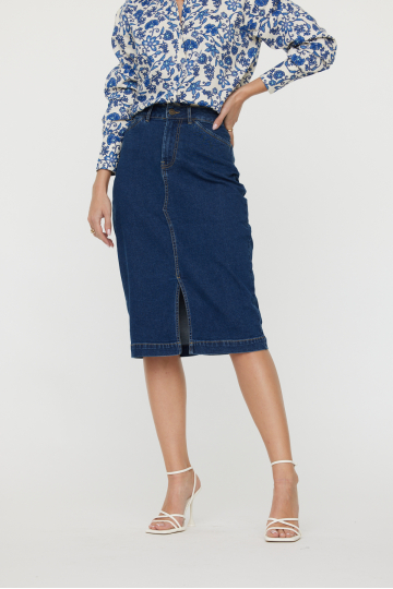 Skirts W PIVA D162 MEDIUM B M3 - MEDIUM BLUE