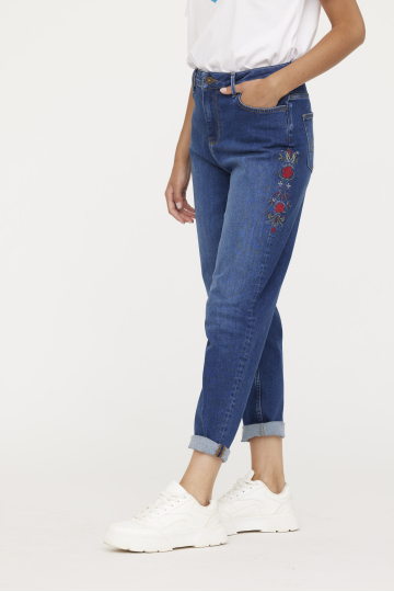 Mom jeans W JADA F D124 DMBB - DARK MEDIUM BRUSHED