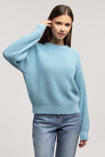 Sweaters D YANA ORGANIC MILKY MILKY BLUE