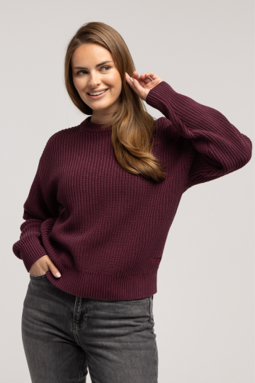 Sweaters D YANA ORGANIC MAUVE MAUVE WINE