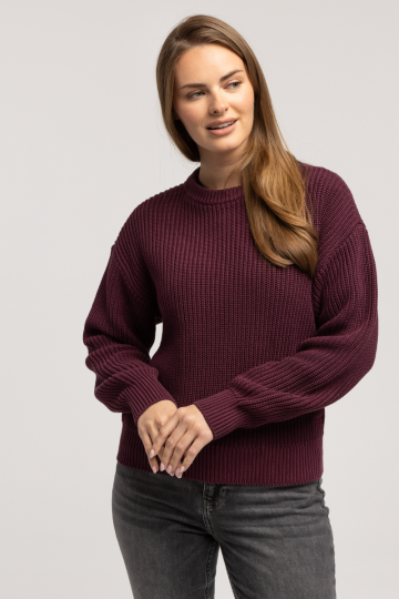 Sweaters D YANA ORGANIC MAUVE MAUVE WINE
