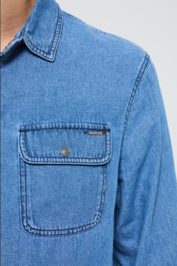 Shirts M DAREL ML D368 MB M3 - MEDIUM BLUE