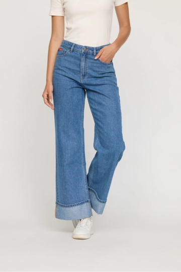 Platie džinsi W JOELIA D386 MB MEDIUM BLUE Platie džinsi W JOELIA D386 MB MEDIUM BLUE