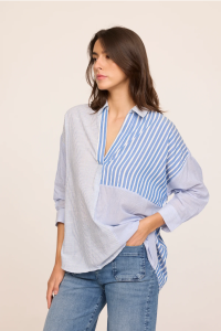 Blouses W MYA ML S705 BRO - BLEU ROI Blouses W MYA ML S705 BRO - BLEU ROI