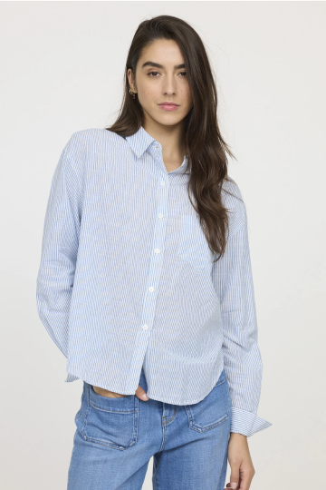 Shirts W DOUBIA ML S700 BRO - BLEU ROI
