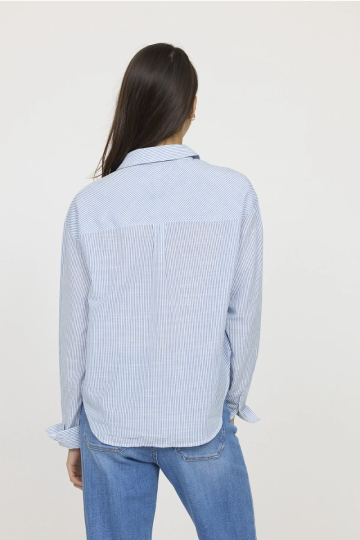 Shirts W DOUBIA ML S700 BRO - BLEU ROI