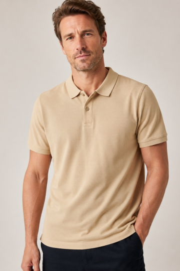 Polo krekli M BIPS MC S648 B. 500 - BEIGE